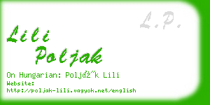 lili poljak business card